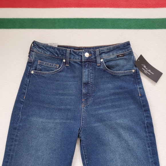 Mavi Victoria High Rise Wide Leg Jeans Size 29 Raw Hem Indigo Wash - Picture 8 of 16